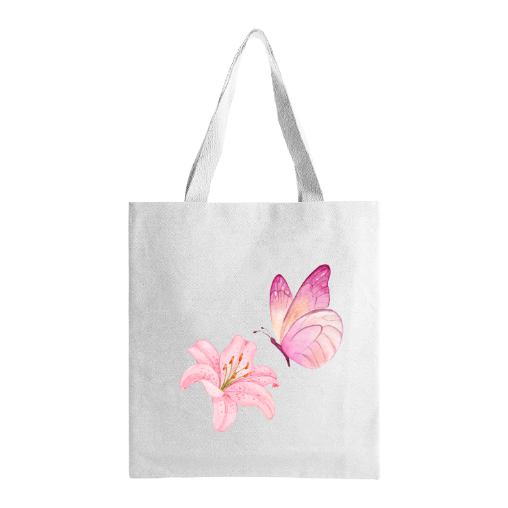 Butterfly flower - فراشة الورد tote bag
