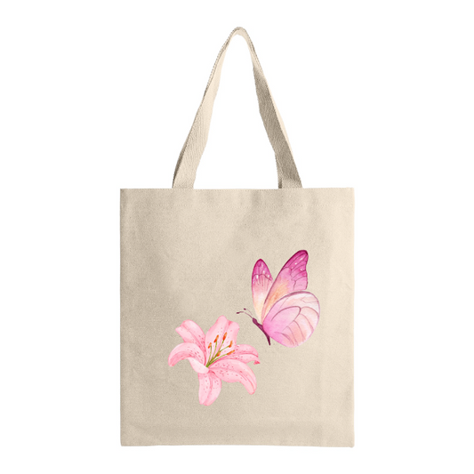 Butterfly flower - فراشة الورد tote bag